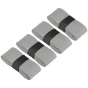 4Pcs Anti Slip Sweatband Absorbent PU Tennis Badminton Racket Grip Tape Gray
