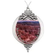 Bryce Canyon National Park Vacation 2024 Bulb Merry Christmas Metal Ornament
