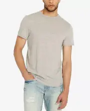 $385 Buffalo David Bitton Mens Gray Tartia Graphic Short-Sleeve T-Shirt Size XXL