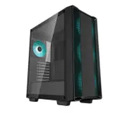 DeepCool CC560 V2 Black Mid-Tower Computer Case, Tempered Glass Window, 4x Pre-Installed LED Fans, Top Mesh Panel, Support Up To 6x120mm or 5x140mm AI