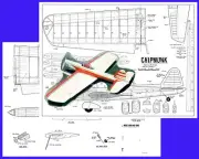 Model Airplane Plans (UC): CHIPMUNK 54½" Stunt for .35-.40 by Jim Van Loo
