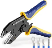 Crimping Tool for Non-Insulated Terminal,Awg 22-6 Ratchet Wire Crimper Tool,Wire