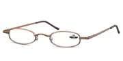 Oval Full Rim Metal Men's Glasses Brown Size +1.00 - Lenses Included - Private Health Rebate - Blue Light Block Available - SmartBuy Readers