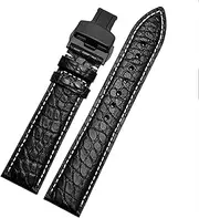 [SKXMOD] Crocodile leather watchband for any brand wristband 12 13 14 15 16 17 18 19 20 21 22 23 24mm straps with folding clasp