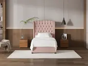 My Style Winged Headboard & Slimline Base - King Single / Rosewater / Standard Base