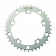 Origin8 Single Speed Chainring 38T 110/130 BCD 5-Bolt Aluminum Silver Road MTB