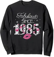 [X.Style] Womens Chapter 38 Fabulous Since 1985 38th Birthday Queen Sweatshirt ds2305 Sweater (2XL) Black