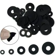 200 Pcs Flat Rubber Washers Assortment Kit: Black Rubber Flat Washer for Bolts/