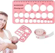 Nipple Ruler, for Flange Sizing Measurement Tool, Silicone Soft Flange Size Measure for Nipples, Breast Flange Measuring Tool Breast Pump Sizing Tool - New Mothers Musthaves (Pink)