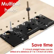 1/4 Inch Shelf Pin Drilling Jig Drill Guide for Straight Holes Cabinet Hardware☦