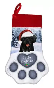 Puggle Holiday Christmas Stocking