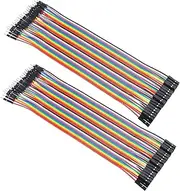 QUMIIRITY 1Set Pin Jumper Wire Replacement Breadboard Wires Female to Female Male to Male Cables Solderless Connection for Electronics Projects High Conductivity