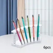 6x Pen Display Stand Sturdy 6 Slots Pen Holder for Tabletop Marker Cosmetic