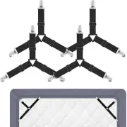 LIGhtsaber Bed Fastener Keeper 4-Pack Adjustable Sheet Fixing Strap for Sheets