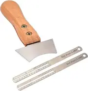 Fret Saw | Stainless Steel Guitar Luthier Tools | Measuring Leveling Tool, Portable Slot Scraper With Wooden Handle Accessories for Electric Acoustic, Bass