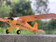 Large Scale Brushless Remote-Controlled RC Aircraft Glider J3 Model Military Aircraft With 6-axis Gyroscope, 5-Channel 3D Stunt Flight - Suitable for Beginners and Adults