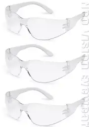 3 Pair/Pack Gateway Starlite Anti Fog Clear Safety Glasses Z87+ CSA Z94.4