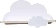 Cloud Shelves, Wood Cloud Wall Shelves with Hook, Cute and Simple Style Wall Shelf for Book Toys Storage Kawaii Room Decor-
