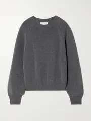 [HIGH SPORT] HIGH SPORT - Lara Cotton Sweater - Charcoal - medium medium Gray