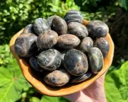 Black Moonstone Palm Stone: Hand Polished Moonstone Pebbles (Wholesale Bulk Lot)