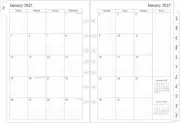 2025 Monthly Planner Refills 5-1/2 x 8-1/2 Inch for 3 Ring or 7 Ring Binders