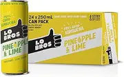Lo Bros Organic Kombucha Pineapple & Lime Drink 250ml x 24 Pack Cans
