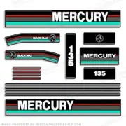 Fits Mercury 1989 135HP Outboard Engine Decals - Aqua
