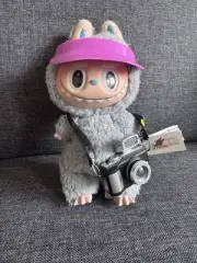 Labubu Inspired Accessories: Camera and Pink Visor