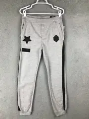 Buffalo David Bitton Zolton Straight Fit Mid Rise Boys Gray Sweatpants Jogger XL