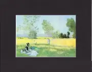 8X10" Matted Print Art Picture Painting Claude Monet: Summer, the Meadow, 1874