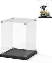 [iCUANUTY] Acrylic Display Case for Lego 75582 Buildable Minions Toy, Dust-Proof Display Box for Lego Brick-Built Gru and Minions Figure,Size:11.81*9.84*15.7in(NOT Included The Model)