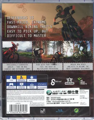 PS4遊戲 下坡 競速王者 Descenders 中文版【板橋魔力】