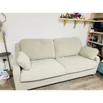 IKEA 兩人沙發 VINLIDEN 米色 203*97*53CM HAKEBO布套