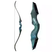 60" Archery Recurve Bow 20-60lbs Takedown Wooden Hunting Black
