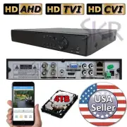 Sikker 4 Channel BNC Analog DVR Video Camera Recorder 1080P with 4TB hard drive