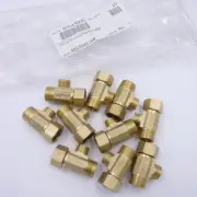 10 Pack Dupage Max Adapter Brass Tees 1/2"T x 12"CP x 3/8"CP, Male NPT, Compress