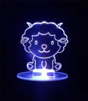 Sheep Flashing 3D LED Battery USB Night Light 7 Colour Changing Room Lamp