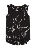 High Cue Printed Satin top - Black And White - 42 (UK10 / S) 42 (UK10 / S)