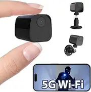 Mini Wireless Security Camera for Home, 5G WiFi Small Indoor Camera, Portable Cam For Baby & Pet Monitor with Extended Battery Standby, PIR Motion, Phone App, Clear Night Vision, Local/Cloud Storage