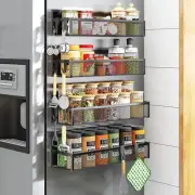 4 Pack Magnetic Spice Rack For Refrigerator Shelf Fridge Organizer Moveable