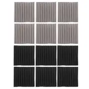 12 Pcs Acoustic Foam Board,Studio Wedge Tile,Acoustic Foam Soundproof6645
