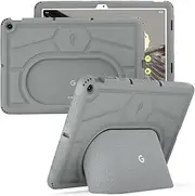 Poetic TurtleSkin Series for Google Pixel Tablet Case 11 inch (2023), Heavy Duty Shockproof Rugged Kids Friendly Drop Protection Silicone Cover Case, Hazel