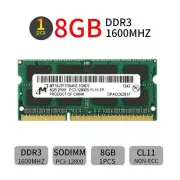 Micron 8GB 4GB 2G DDR3 1600MHz PC3-12800S 204Pin SODIMM Laptop Memory RAM AU LOT