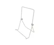 White Wire Easel for Table Top with 1.2-inch Lip, Wide Base, 5-5/8 x 8-3/4