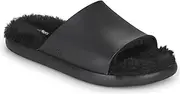 [Melissa] Fluffy Slide Womens Sliders 10 B(M) US Women Black