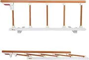 Elderly Bed Rail/Bed Safety Handle, Fall Prevention Durable Bedside Rail, 5-Section Safety Bedside Guard Rail for King/Twin/Full Bed (Color : Yellow)