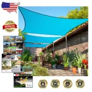 Breathable 14' x 16' Turquoise Backyard Shade Sail - Stylish Sun Protection