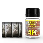 AK Interactive Weathering: Heavy Chipping Effects Acrylic Fluid 35ml Enamel Paint