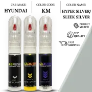 For HYUNDAI KM HYPER SILVER/ SLEEK SILV Touch Up Paint Scratch Remove Repair Kit