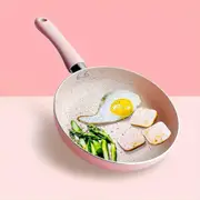 1pc Pink Maifan Stone Pot, 6.5inch Non-stick Soup Pot, Frying Pot, Food Supplement Pan, Flat Cooking Utensils, Kitchen Utensils For Daily Cooking, Coo